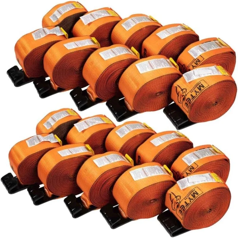 

Mytee Products Winch Straps 4" x 30' - High Abrasion Orange Heavy Duty Tie Down w/Flat Hook Extreme WLL# 6670 lbs | 4 Inch Cargo
