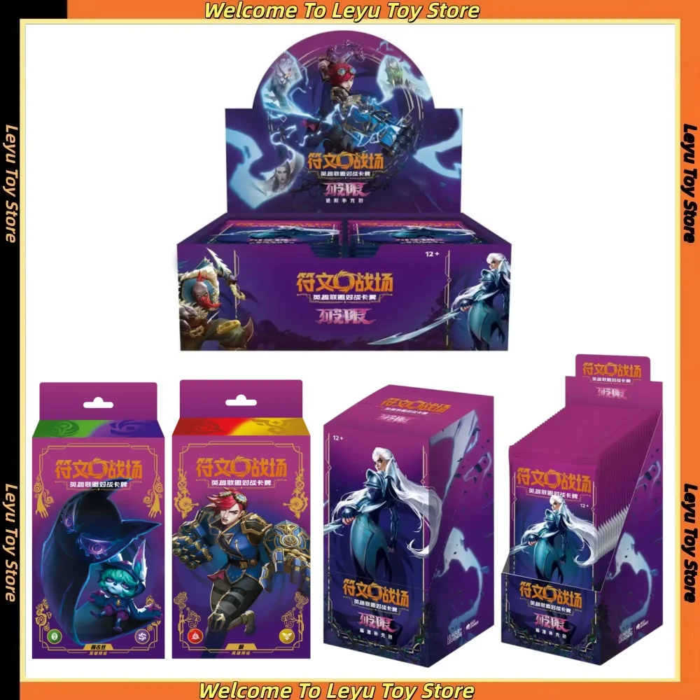 Tarjetas Originales de League of Legends, Runeterra Battlefield Beyond Limit - Caja de Sobres Premium del Juego de Anime TCG, Colección de Tarjetas, Juguete, Regalo