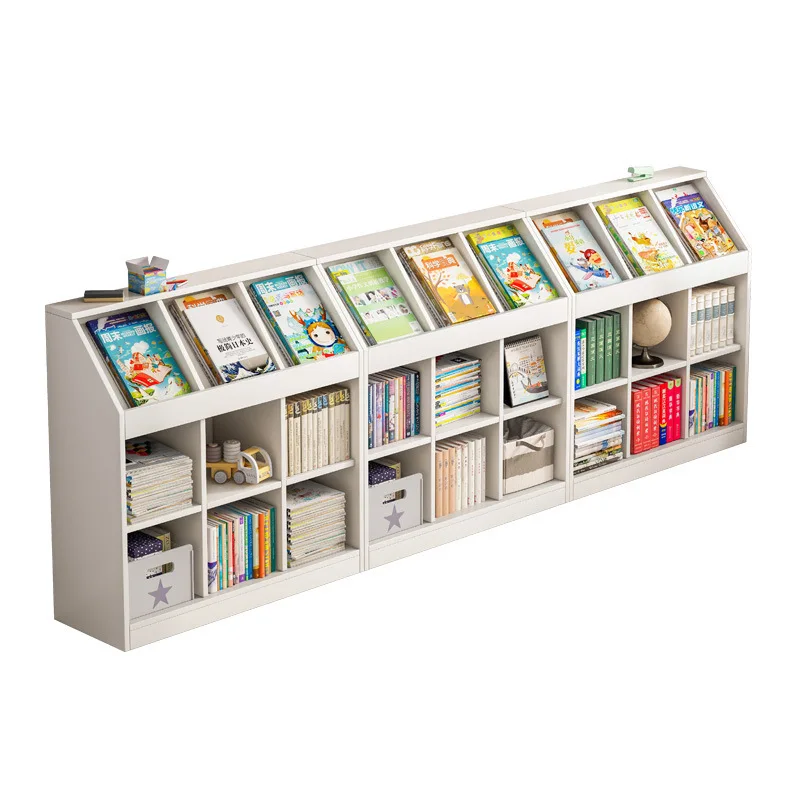 

Children's bookshelf Shelf Floor-to-ceiling display shelf Lattice cabinet Classroom low bookcase Living room