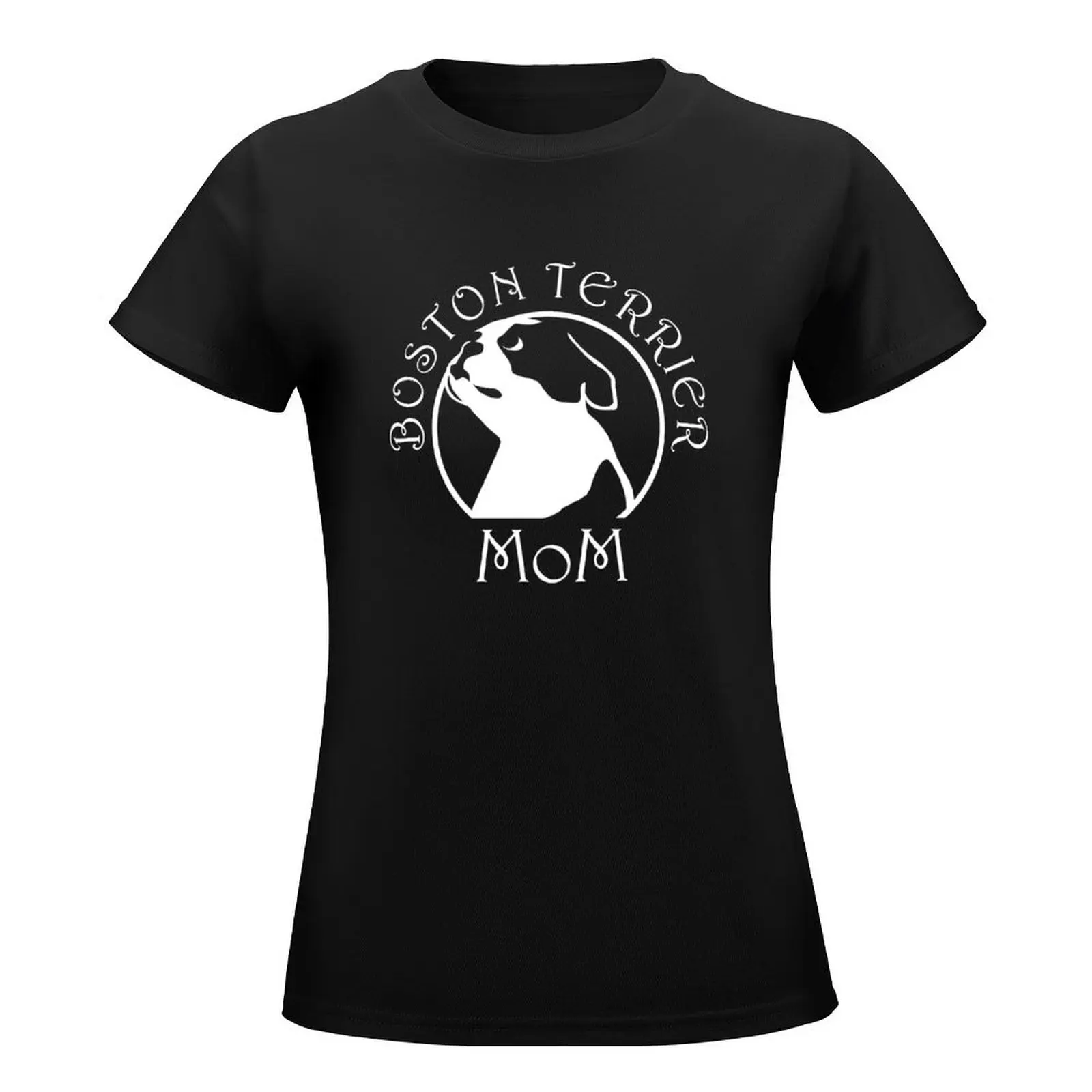 Boston Terrier Mom | NickerStickers? on Redbubble T-Shirt funny animal print shirt for girls t shirt for Women