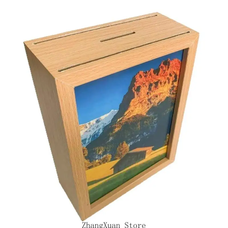 Discreets Money Saving Box Picture Frame Piggy Banks Coin Holder for Kids and Adults Encouraging Fun Saving Habits