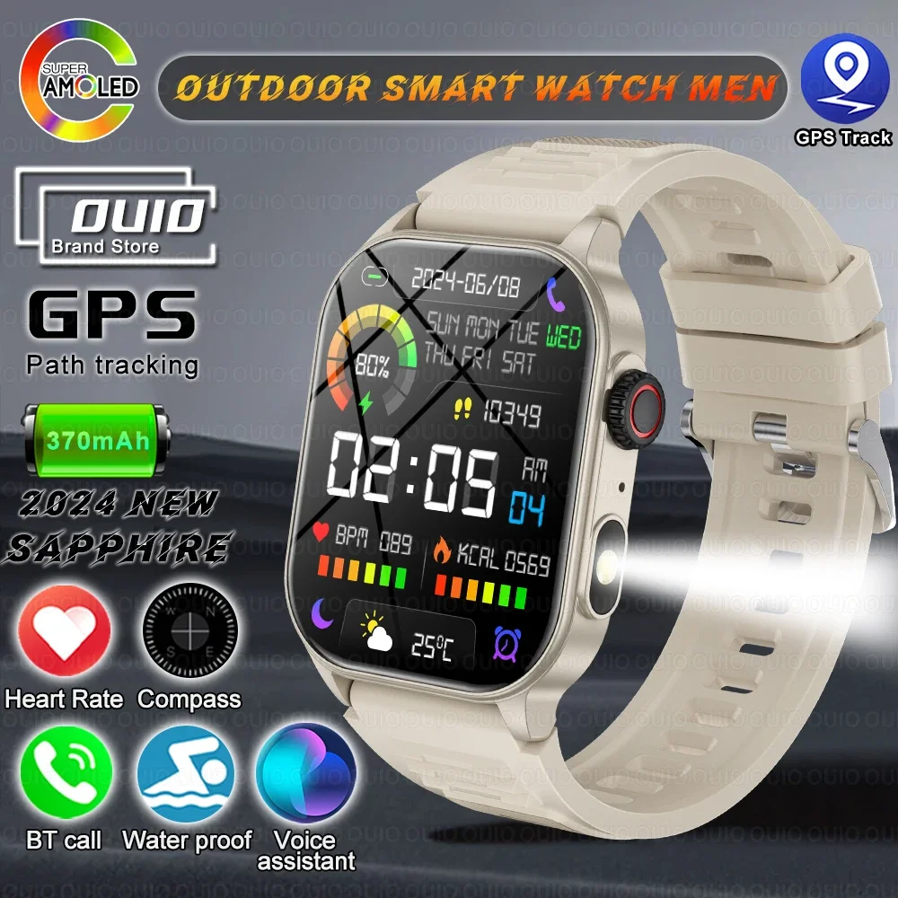 

2024 New Full Touch Smart Watch Men for Android Xiaomi Blood Pressure Oxygen Fitness Watch IP67 Waterproof Military Smart Watch