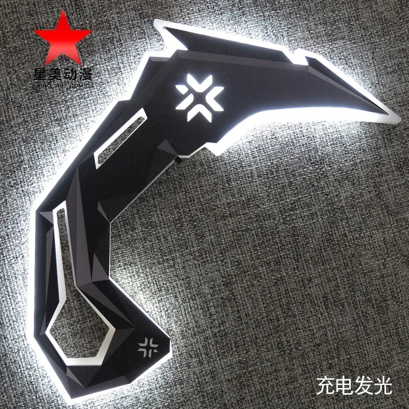 Valoranted VCTs Rechargeable USB Glowing Claw Karambit Acrylic Game Weapons Prop Cosplay Collectible Decor Gift For Game Fans