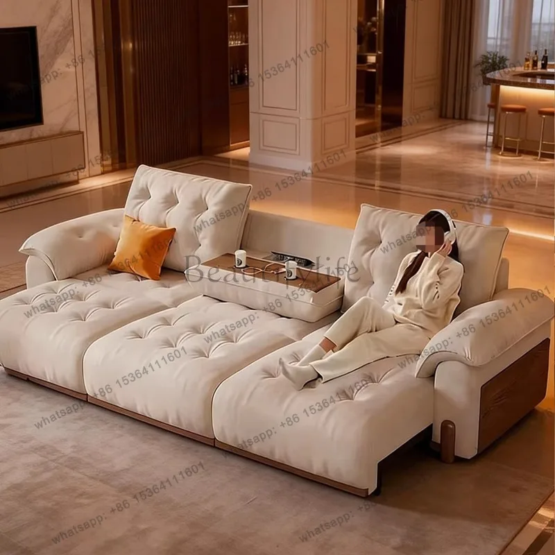 Gaming Elegant Living Room Sofas Double Cushion Luxury Multifunctional Sofa Europe Design