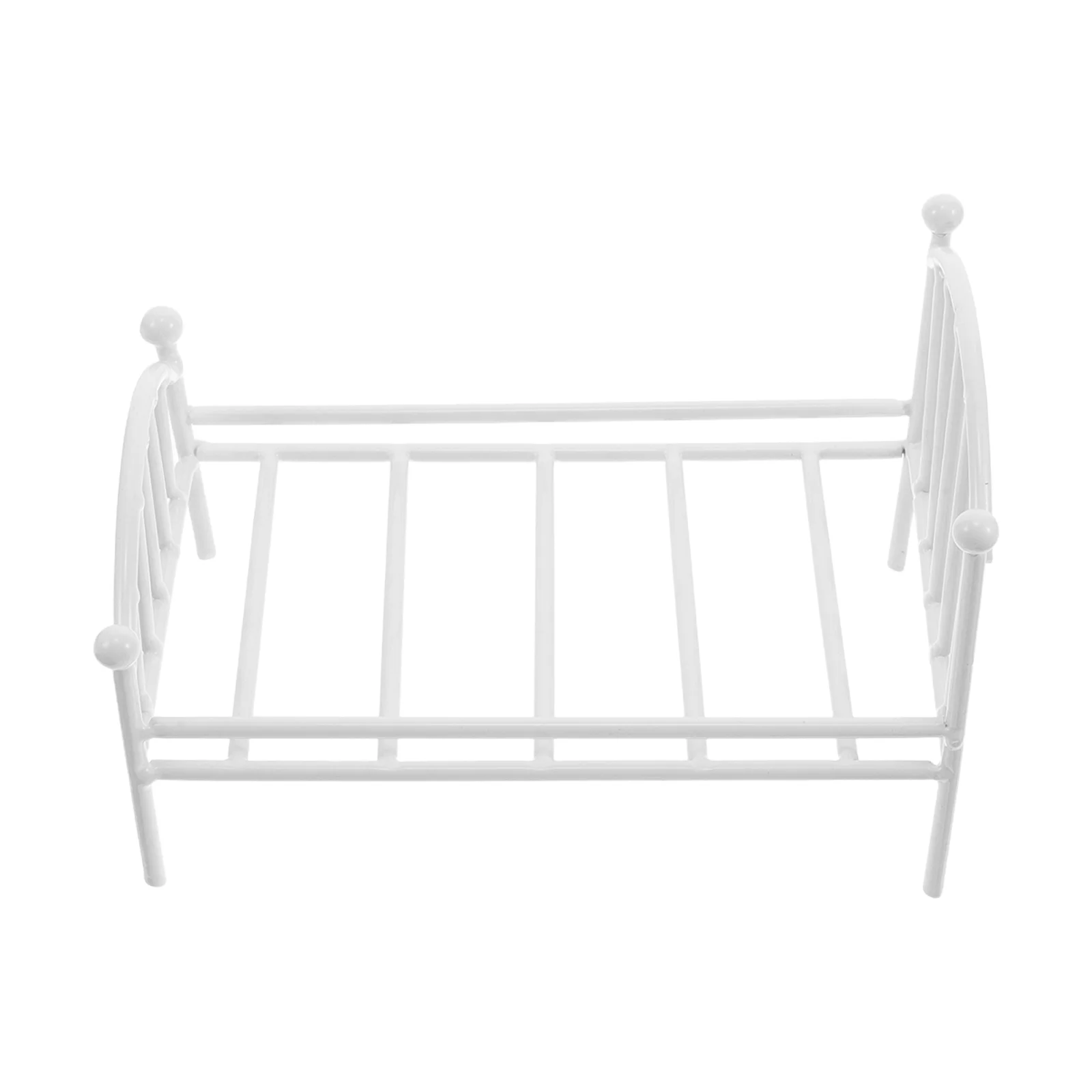 

Small Bed Flower Pot Stand Vintage Decor Dollhouse Kitchen Furniture White Tiny Homes