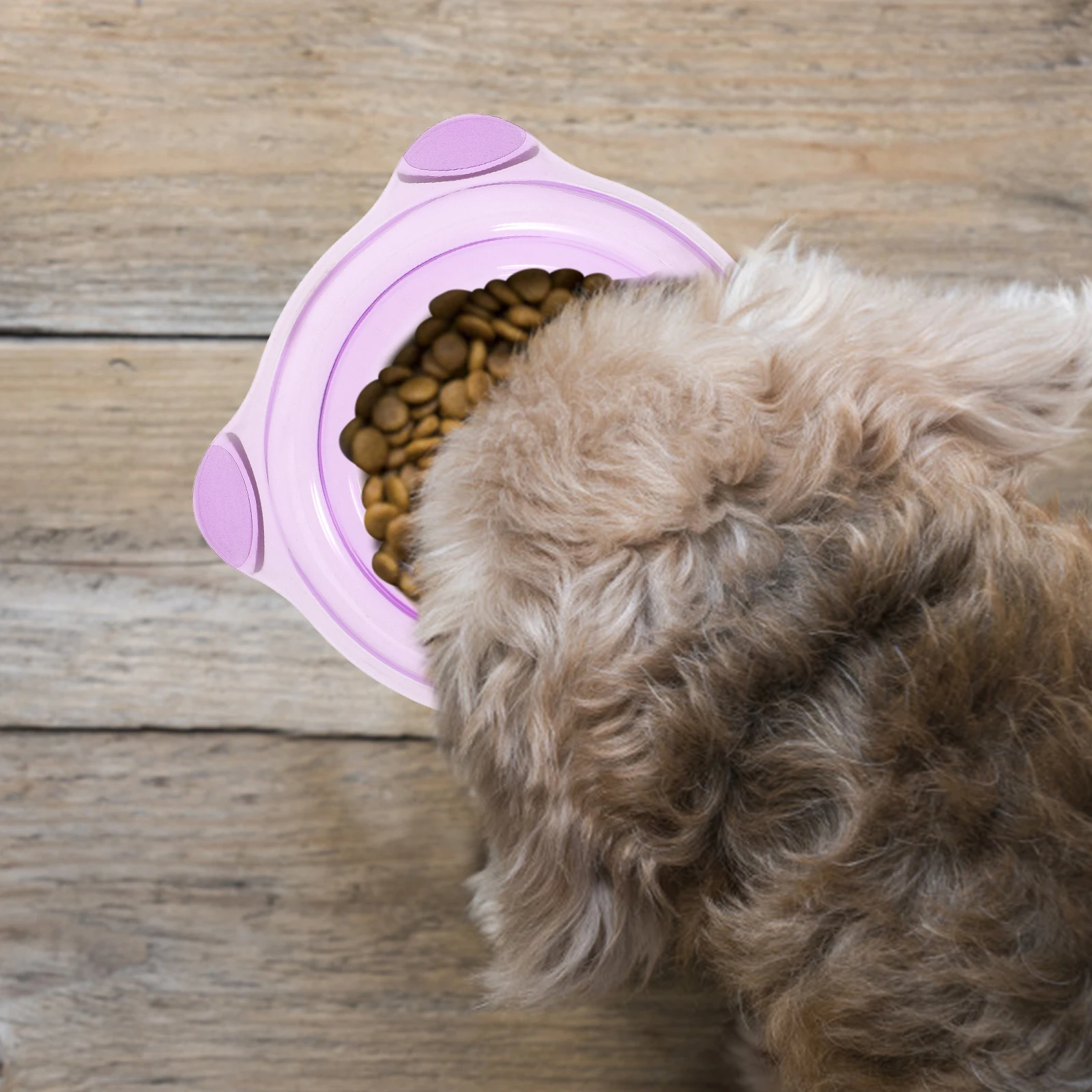

Color Pet Food Bowl Large Capacity Smooth Easy Clean Portable Dog Cat Feeder Container Water Bowl Supplies