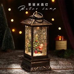 Christmas Glowing Night Light Wind Lamp Gift Small Oil Lamp Desktop Decoration Retro Ornaments