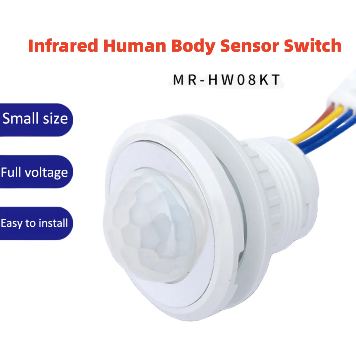 Sensor PIR AC85-265V Detector Inteligente Interruptor LED PIR Sensor de Movimiento Infrarrojo de Detección Automática de Techo Sensor de Luz