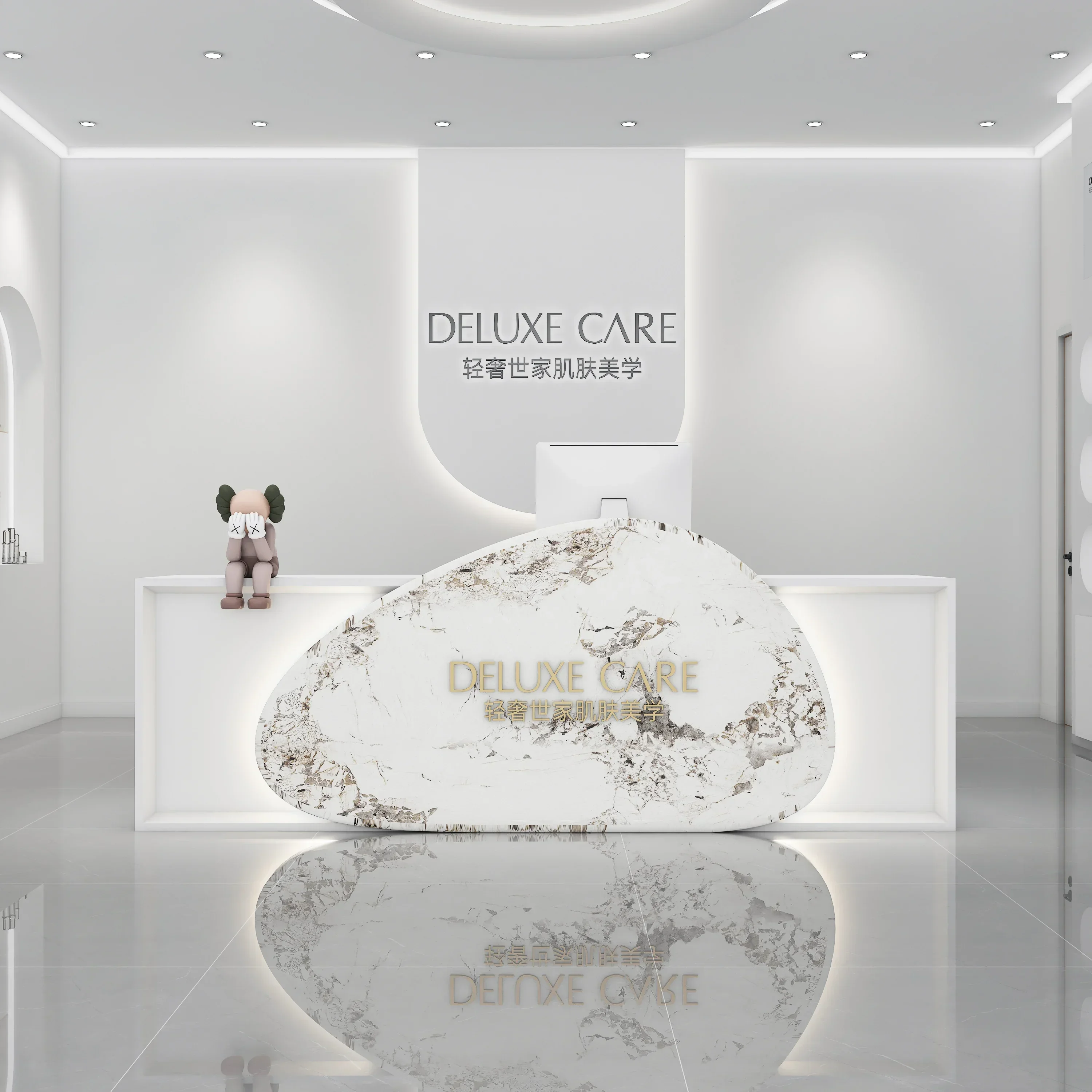 

Beauty salon cashier bar counter company front desk reception desk modern light luxury simple clothing store counter