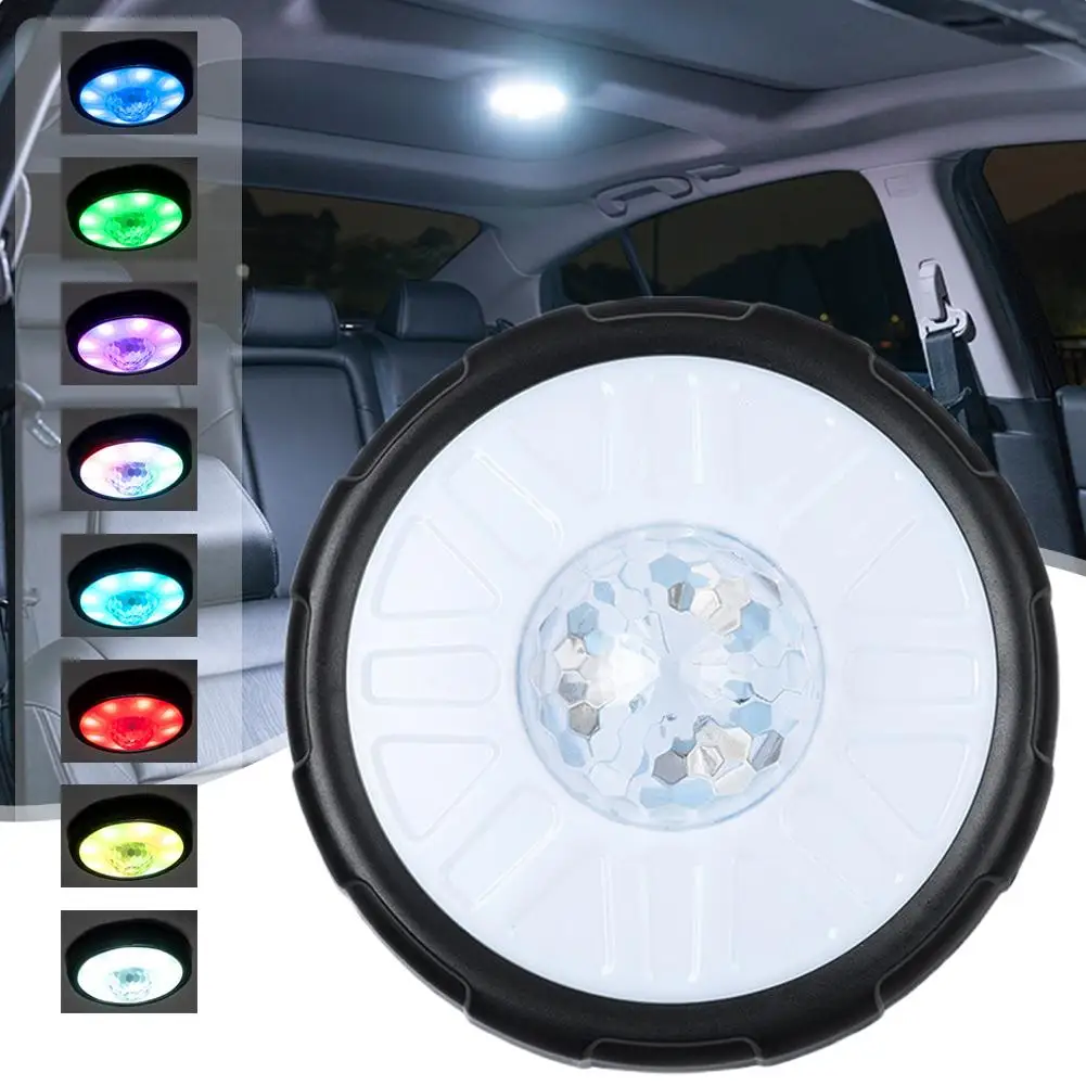 Ambient Light Multi-function DJ Rhythm Light Not Dazzling Wireless Colorful Car Roof Lamp for Car