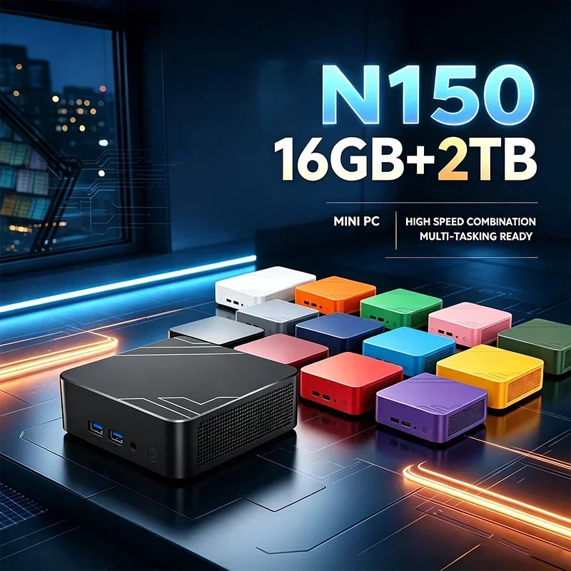 インテル-n150-ミニpc-16gb-2tb-wifi6-bt52-4k-windows-11-多色-ポータブルゲーミングデスクトップ-オフィス・ゲーミング・学習用