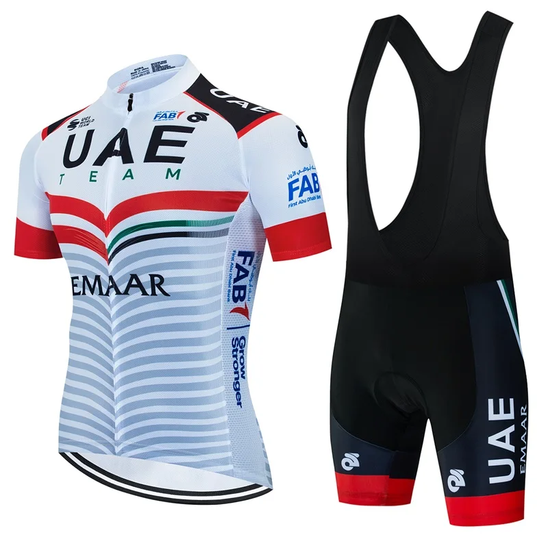 2025 UAE Team MTB Bicycle Short Sleeve Cycling Jersey Set Maillot Ciclismo Men's Summer Breathable Cycling Clothing Quick Dry