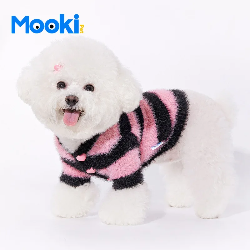 MOOKIPET Blackberry Cardigan  Pet puppy Clothing small and medium-sized dog cat  Autumn and winter warm clothes  Chihuahua