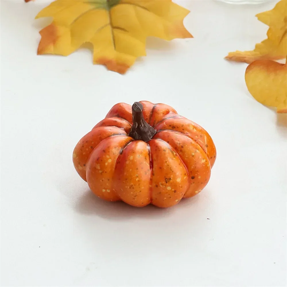 Mini Citrouille Artificielle d'Halloween, Mélange Aléatoire, Simulation de Légume, Accessoire de Décoration de ixà Domicile, 9 Pièces