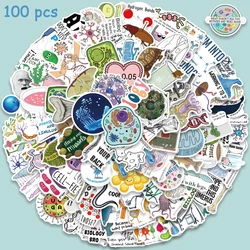 50/100pcs Biology Stickers Funny Aesthetic Decals Vinyl Waterproof Laptop Luggage Fridge Stationery Scrapbook Phone Sticker