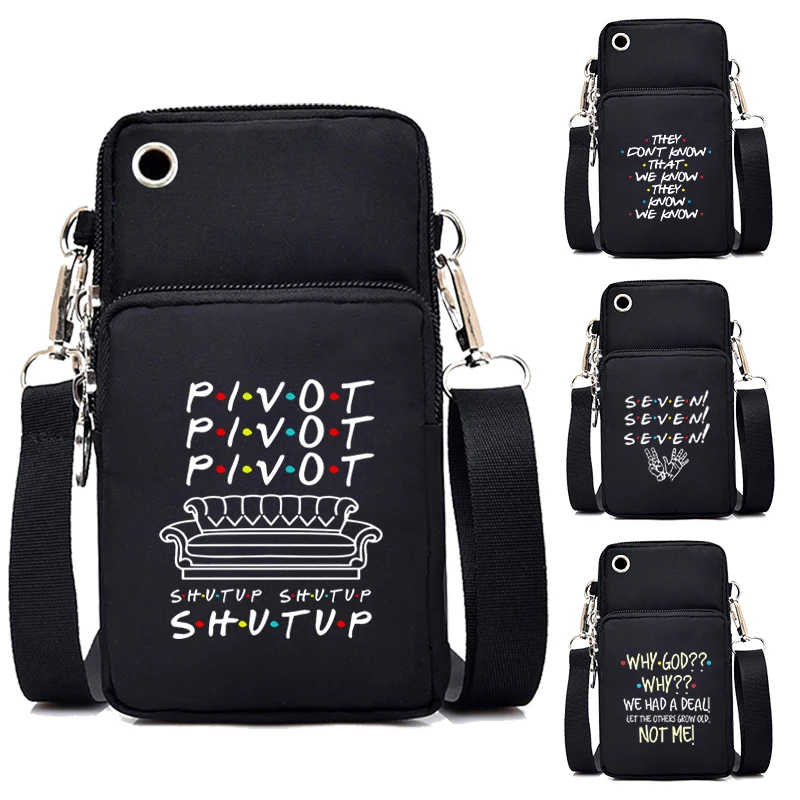 Pivot Shut Up Mini torba na telefon komórkowy dla kobiet Pivot Friends TV Show Tote Handbag and Purse Harajukut Friend Graphic Shoulder Bag