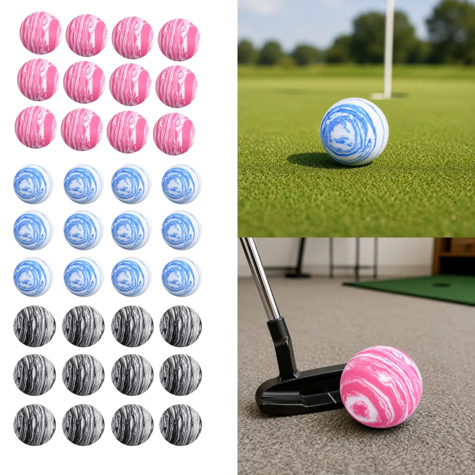 Übungs-Golfbälle aus Schaumstoff, weiche EVA-Sportbälle, Großpackung für Golftraining, Indoor, Garten, Haustierspielzeug, Freizeitnutzung