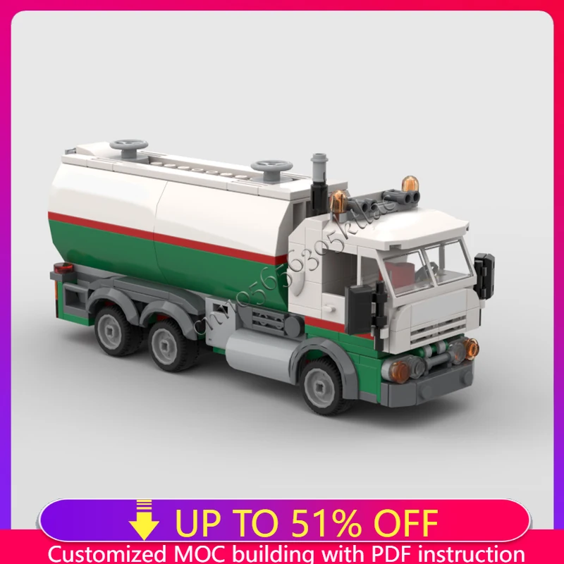 

New 228PCS MOC City Engineering Series Modular Octan Gas Cylinder Delivery Truck Model Creative Ideas Toy Gift Technology Blocks