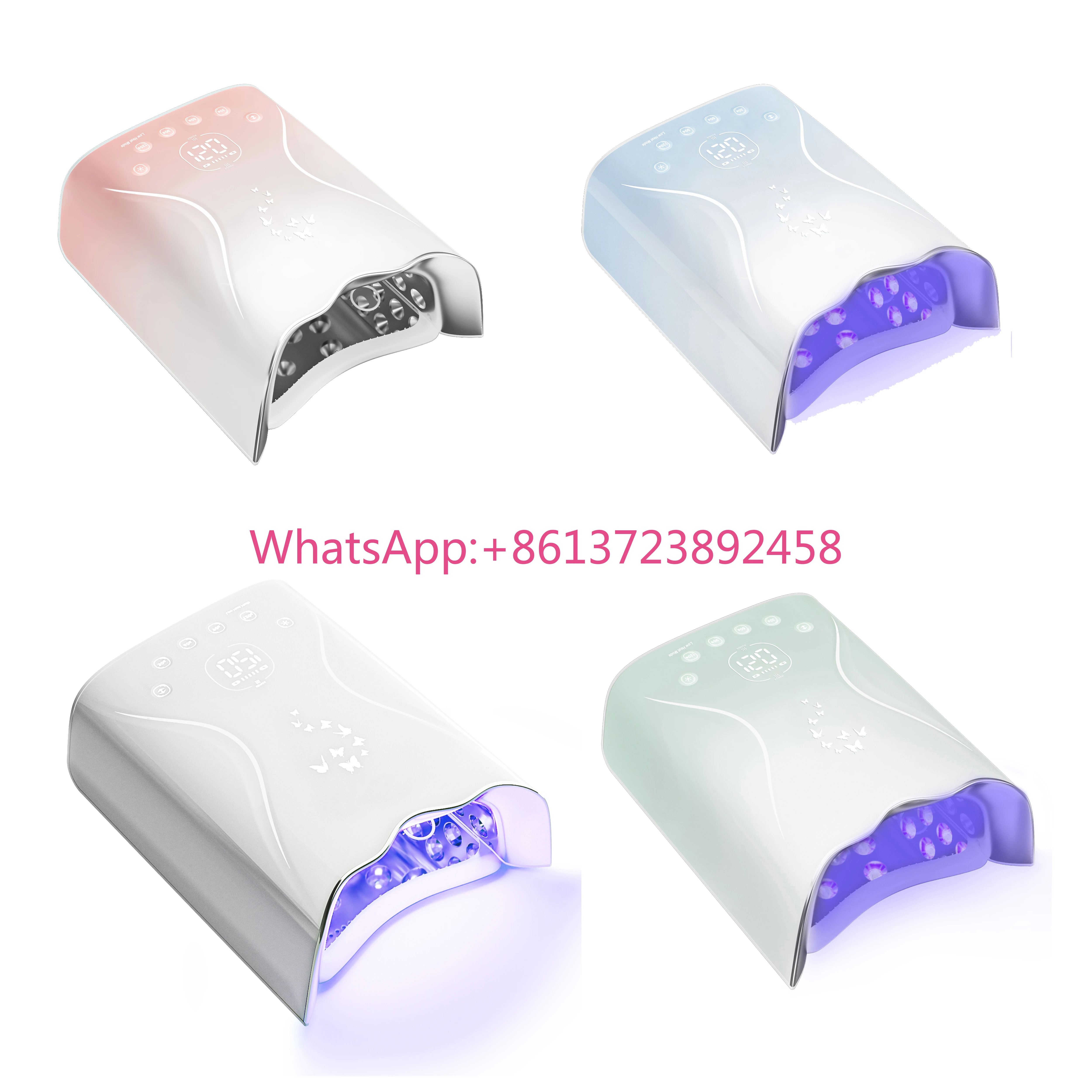 High-end LED Wireless Gradient Pink Nail Art UV Led Lamp Nail Polish Curing Dryer for Nails Supplies