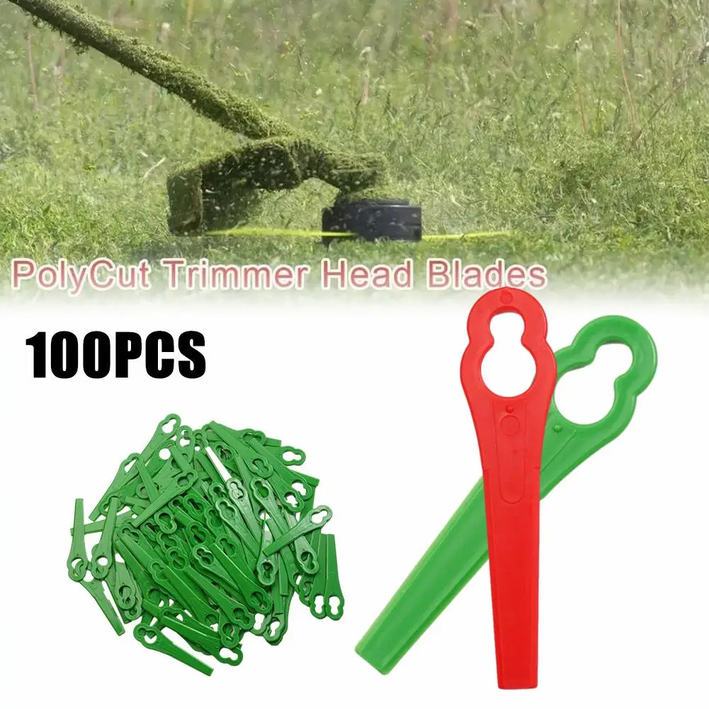 100PCS Plastic Grass Trimmer Replacement Blades Cordless Strimmer Cutter Blade Accessories for Garden Lawn Edger Tools image 2
