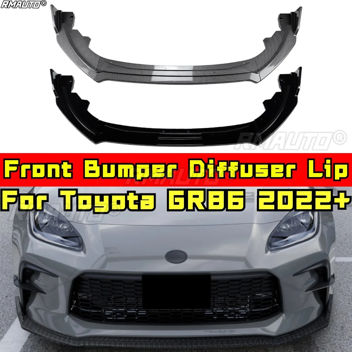 

For Toyota GR86 2022+ Body Kit Front Bumper Spoiler Front Bumper Splitter Protector Lip Guard Apron Car Accessories
