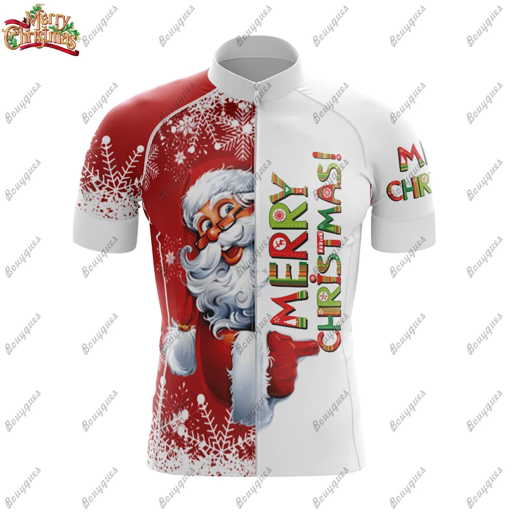 NEW Christmas Men Cycling Jersey MTB Maillot Bike Shirt Downhill Jersey High Quality Pro Team Tricota Mountain Bicycle Clothing