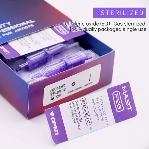 Imagen 2 del producto Mast Pro 20 piezas RL cartucho de tatuaje agujas máquina para maquillaje permanente pluma desechable estéril revestimiento redondo agujas DragonHawk