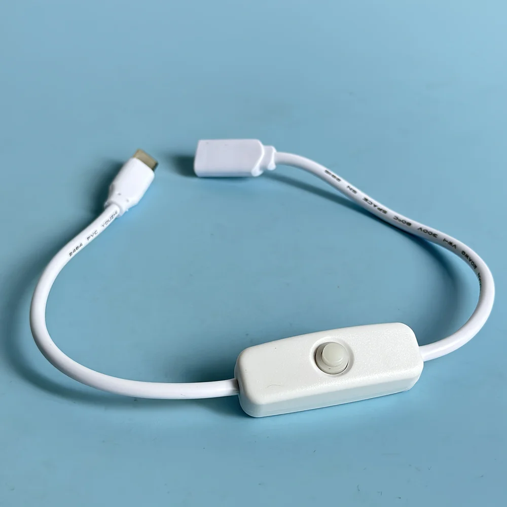 كابل تمديد USB من النوع C مع زر تشغيل/إيقاف، سلك تمديد USB-C 5 فولت عالمي من النوع C