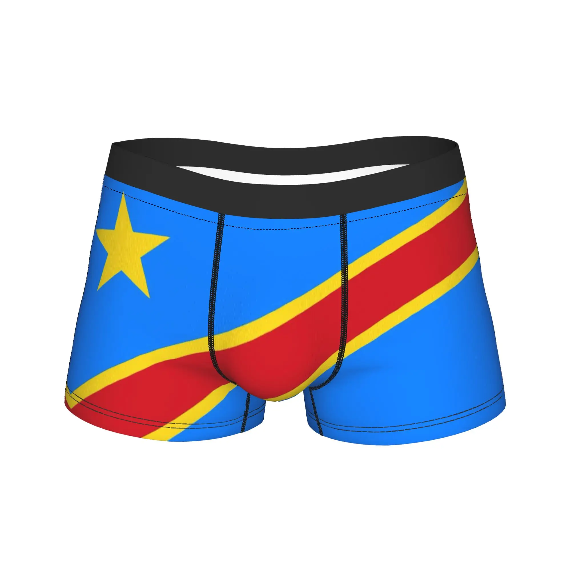 Man Democratic Republic Congo Flag Congolese African Boxers Shorts,Cozy  Underwear Shorts Boxer Briefs