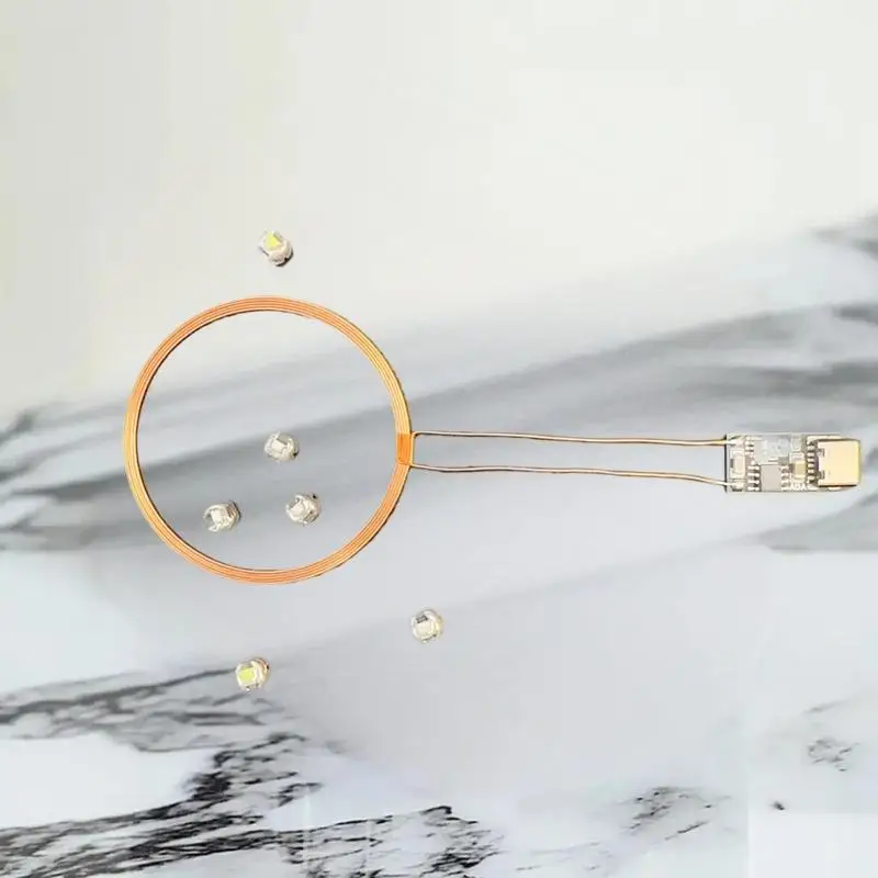 0-80mm 송신기 코일 및 USB 무선 수신기 LED 램프 키트, 장난감용 DC 5V 전원 공급 장치