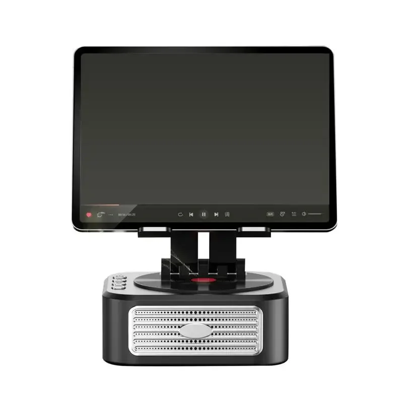 Phone Holder with Speaker Tablet Phone Holder with Wireless Speaker Anti-slip Stereo Base Surround Sound Cool Tech Gadgets