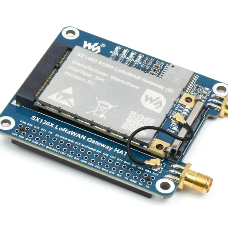 Módulo de enlace Raspberry Pi 4B LoraWAN SX1302/1303, placa de expansión de comunicación inalámbrica para Raspberry Pi 868/915