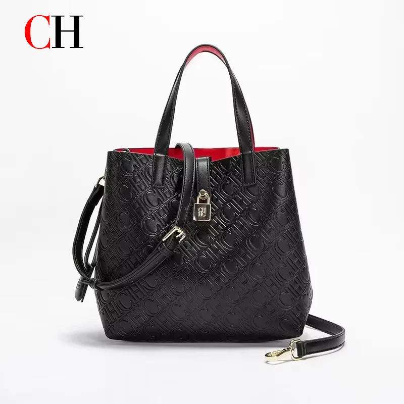 

CH Classic Embossed Premium Stylish Large Capacity Women's Bag 2026 New Retro Versatile Shoulder Bag Trendy Handheld Bucket Bag