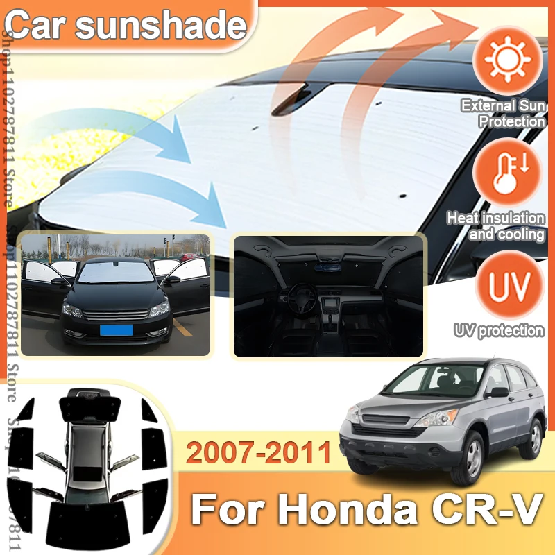 

Full Car Covers Sun Viso For Honda CR-V CRV CR V 2007-2011 2008 2009 2010 Window Visor Coverage Car Sunscreen Sun Shades Tool