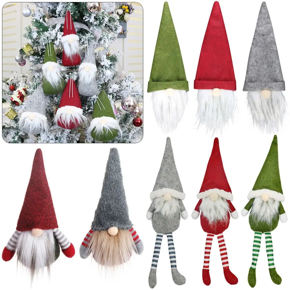 Ornaments Desktop Adornment Hanging Pendants Santa Claus Christmas Dolls Stuffed Toys Faceless Dwarf Xmas Tree Embellishment