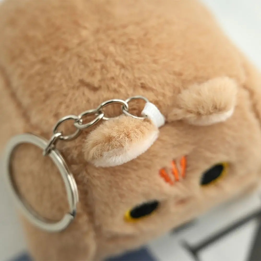 

Block Cat Square Cat Plush Keychain Soft Fluffy Calico Cat Plush Toy Stuffed Animal Orange Cat Kitten Plush Doll Keyring