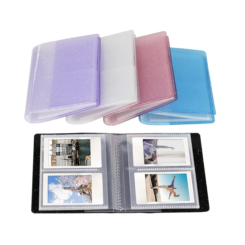 Photo Paper Film Album for Fujifilm Instax Instant Mini, Fashionable Book, 64 Pockets, 11, 9, 8, 7s, 70, 25, 50s, 90, 3, 4 Inch