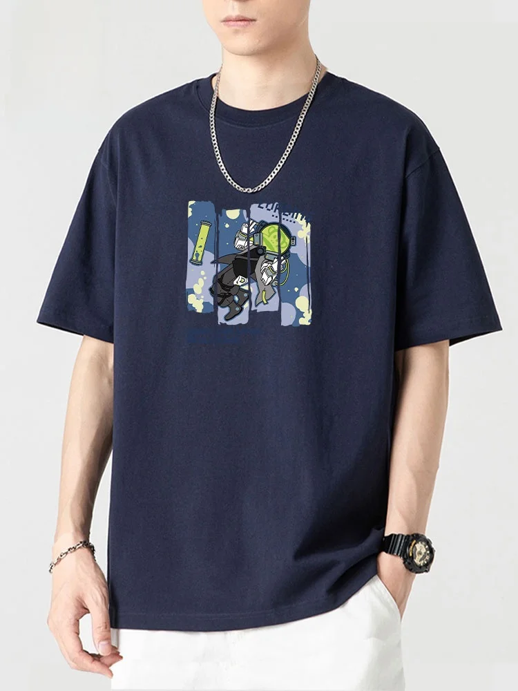 

Американская мужская футболка с коротким рукавом, летняя, из чистого хлопка, с принтом, повседневная, молодежная, модная