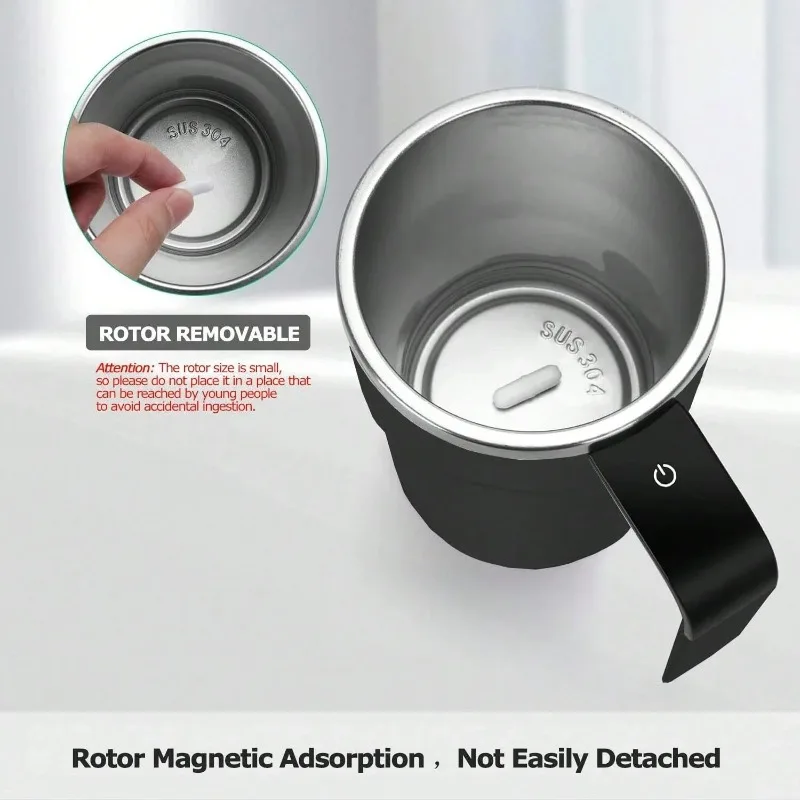 

【Trending】TX New USB Rechargeable Automatic Magnetic Cup Electric Coffee Milk Self Mixing Mug Home IP67 Waterproof Food Safe 380