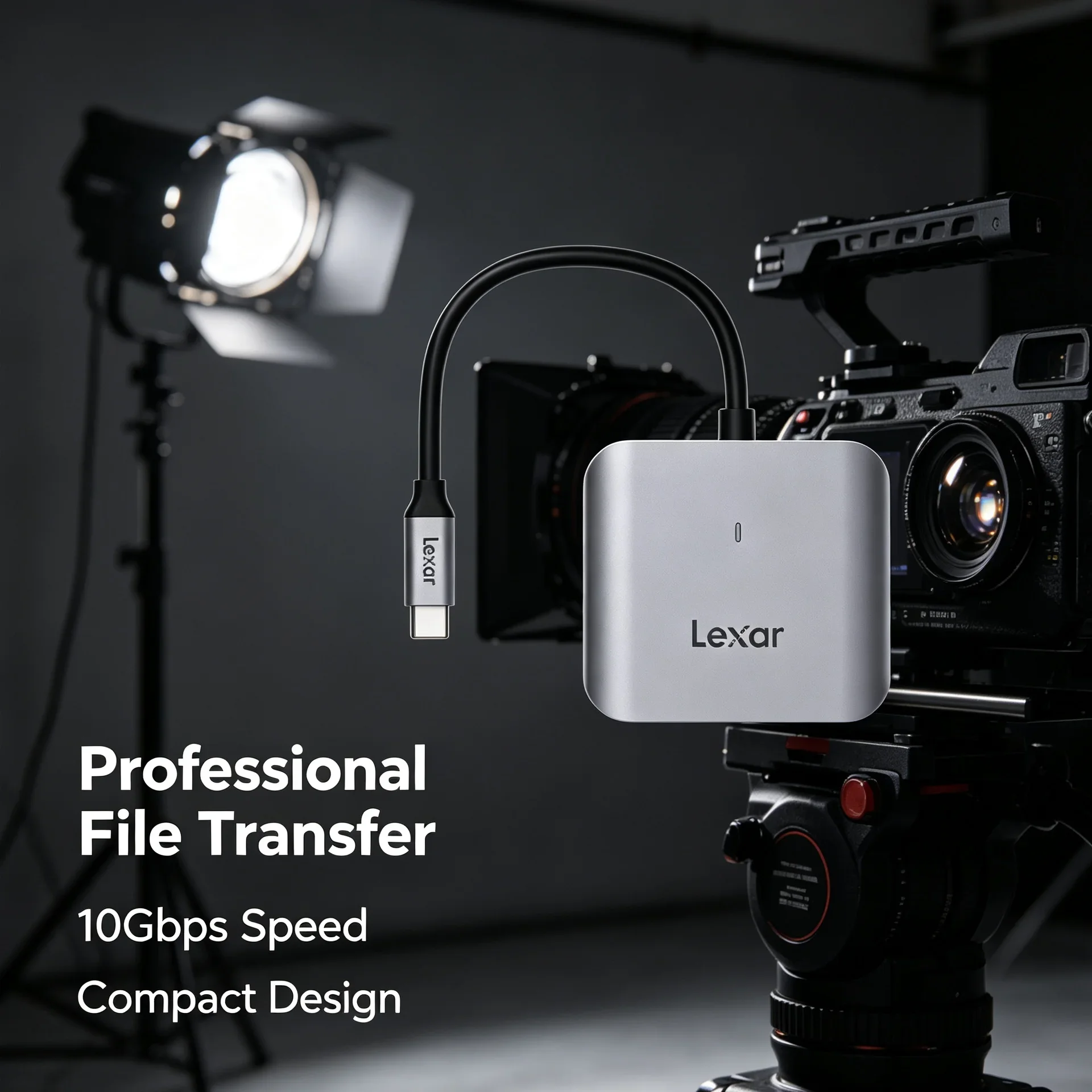Lexar 510U Type C CFexpress Card Reader USB 3.2 Gen 2 10Gbps CFE Type B Reader for Camera 8K RAW Video Laptop PC Mac
