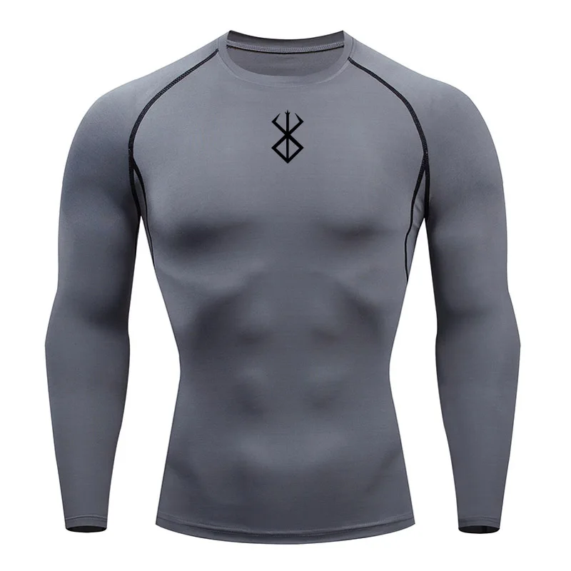 Compression sports shirt long sleeve men\'s running T-shirt bodybuilding top top tracksuit summer short sleeve jogger