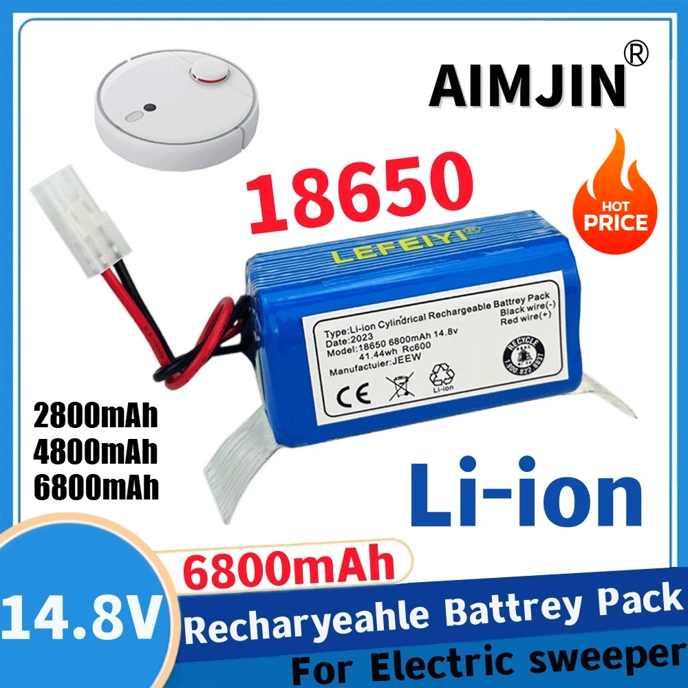 14.8v 💎 2.8/4.8/6.8Ah Da Tian Gong plug Li-ion battery For Rowenta Tefal Explorer Serie 20 40 60 Robot Vacuum Cleaner Battery