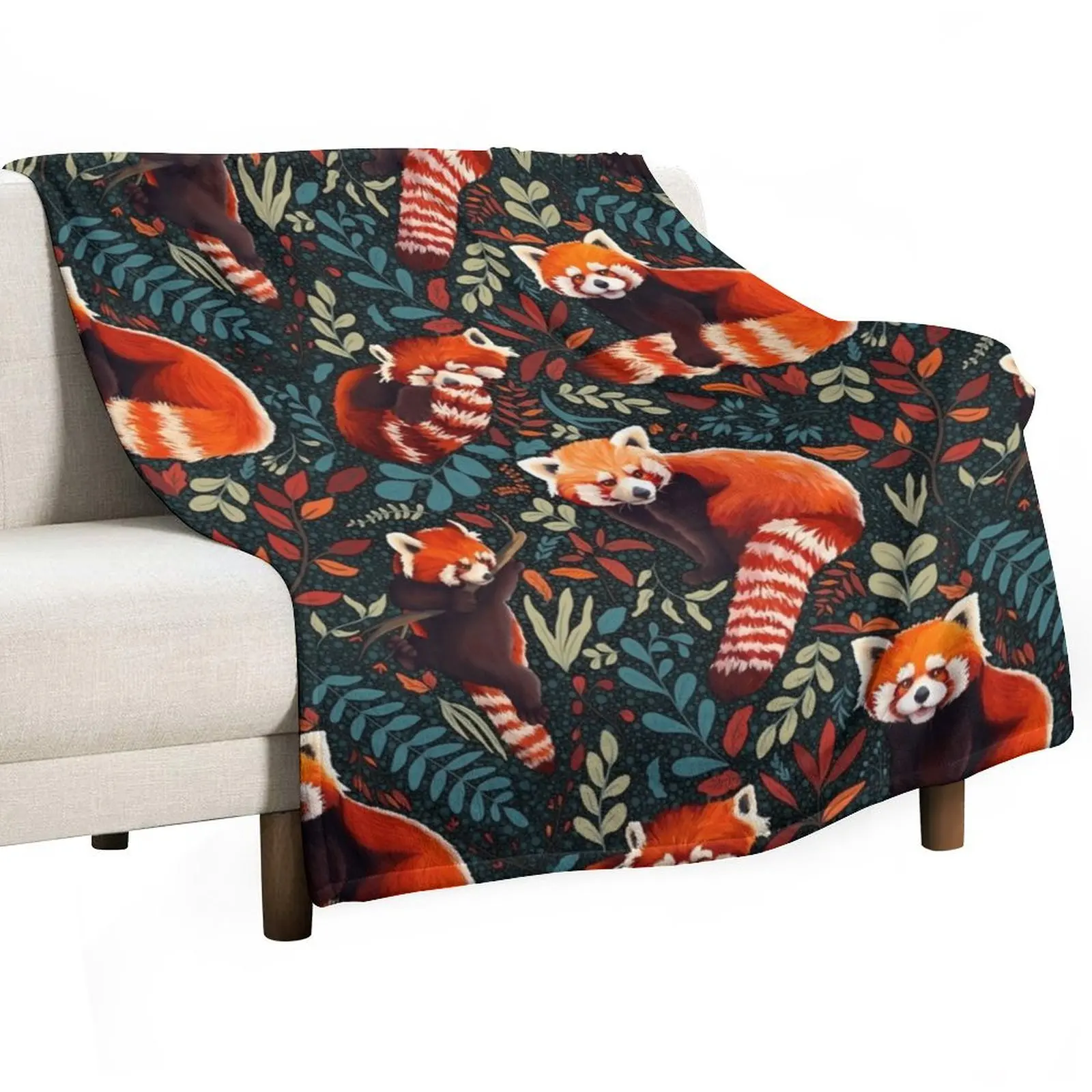 

Red Panda - Plants - Pattern Throw Blanket Sofa Throw Thermal Tourist Blankets