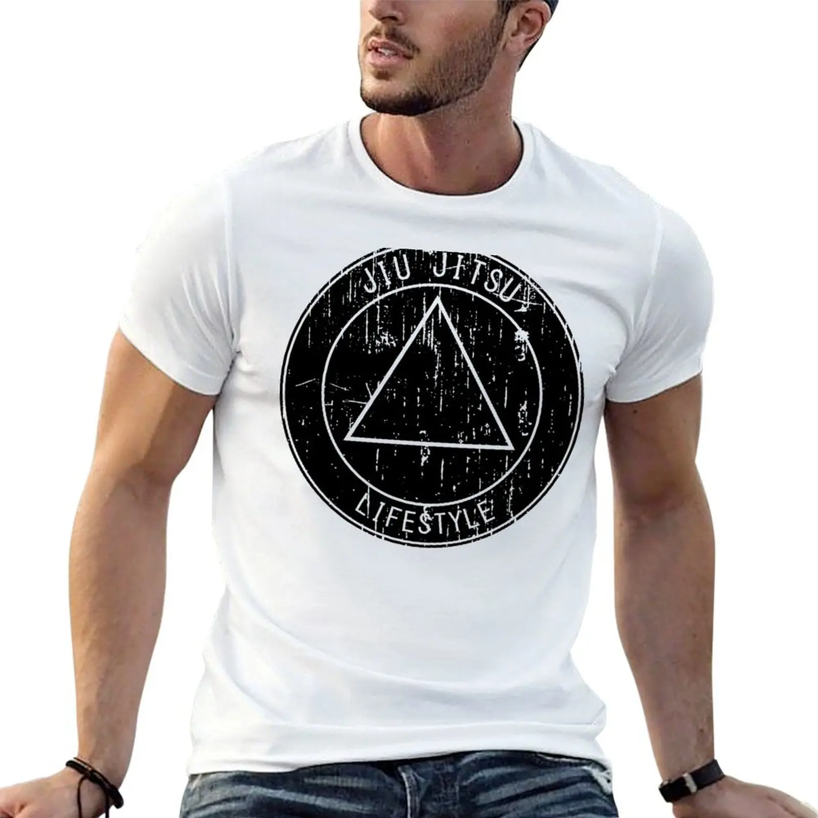 

Jiu Jitsu Lifestyle Triangle T-Shirt man t shirt cotton high quality cotton t shirt pack T-Shirt