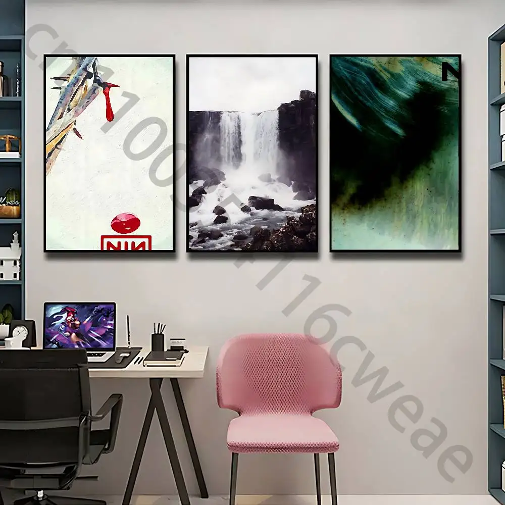 N-Nine Inch Nails The Fragile Poster Self-adhesive Art Waterproof Paper Sticker Coffee House Bar Room Wall Decor