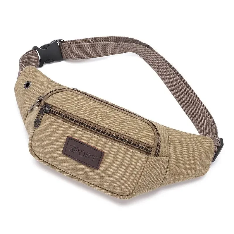 Sports Waist Packs Casual Canvas Hidden Anti-theft Chest Bags Body Running for Men Women Tourist Cycle Crossbody Bag Pocket