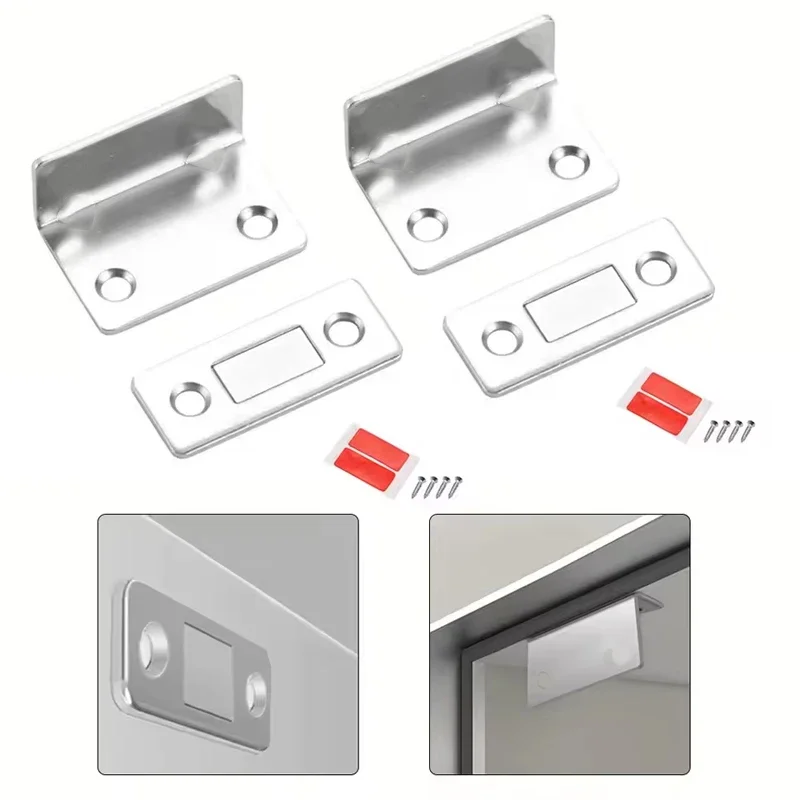 Magnetic Door Closer Strong Door Closer Magnetic Catch Latch Magnet For Furniture Cabinet Cupboard Ultra Self-adhesive Latch