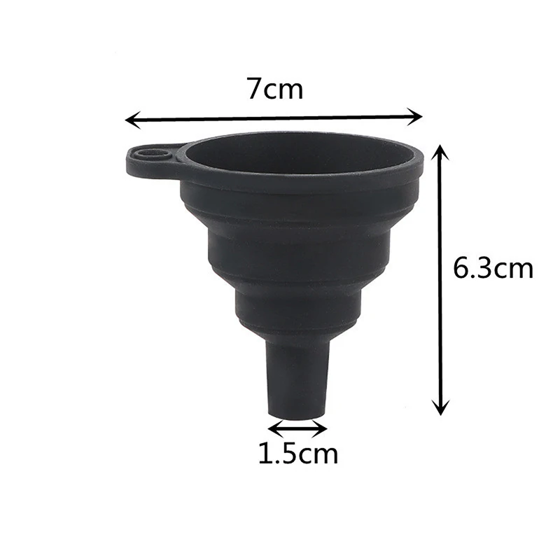 Imbuto in silicone per uso alimentare Mini imbuto pieghevole in silicone Pratico mini imbuto per erogazione di liquidi da cucina Utensili da cucina portatili