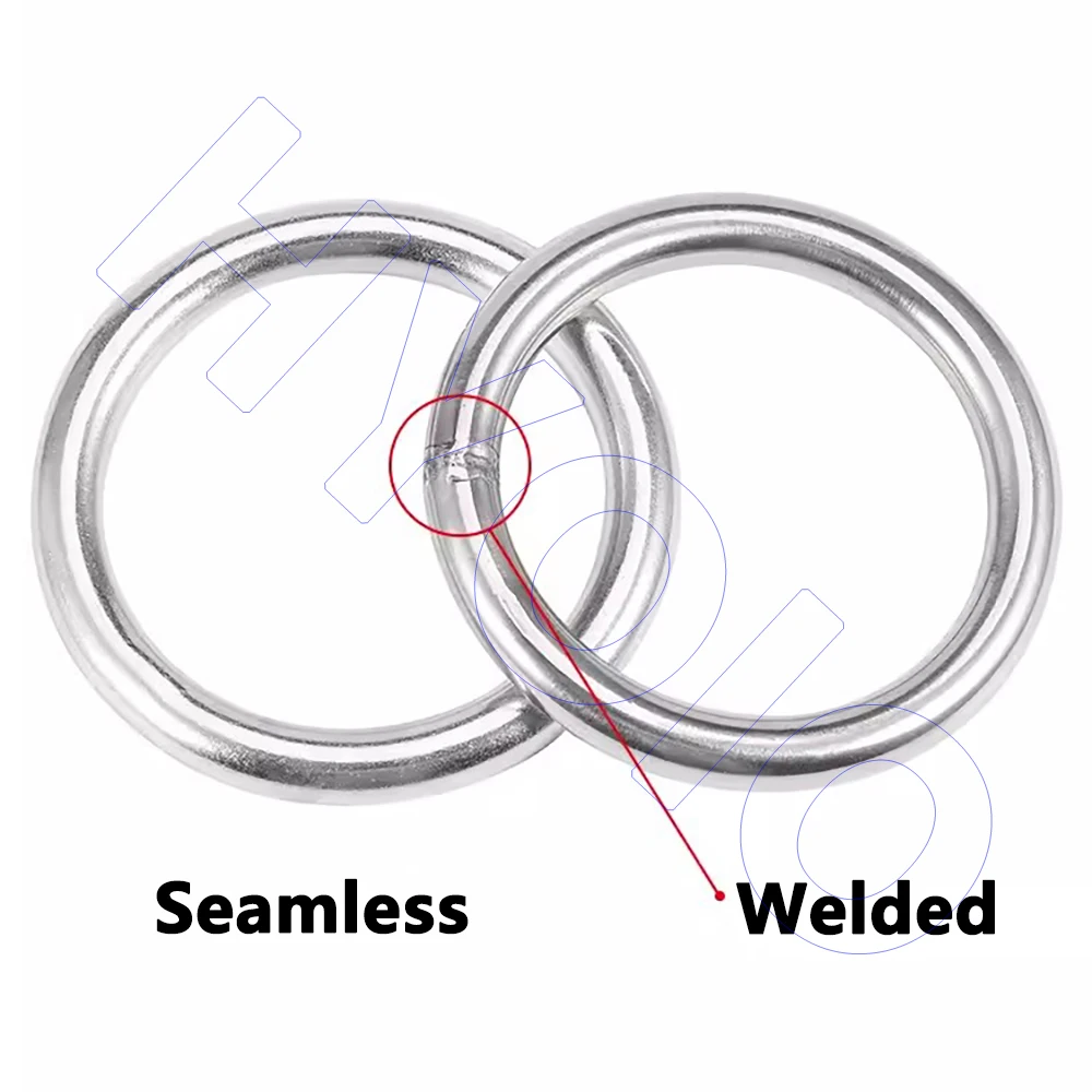 Picture 3: M3 to M20 304 Stainless Steel Rings Solid Metal O Ring Welding O-ring Rust-proof Circle Ring for Macrame Hammock Yoga Rings