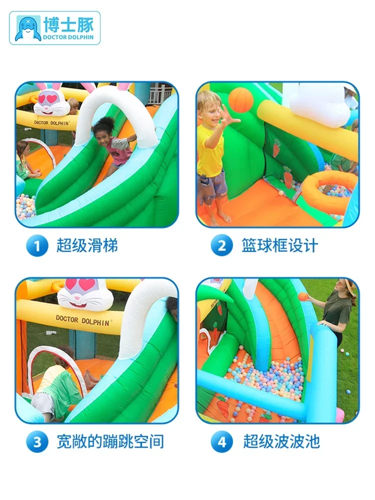 Kinder trampolin Haushalt Indoor kleine Rutsche Trampolin freche Burg Kletterwand